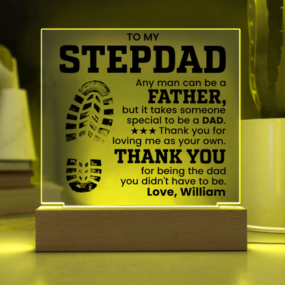 Personalized To My Stepdad LED Night Light Plaque - Emotional Father&