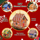 3D Wooden Puzzle Diamond Painting Kit: Gingerbread House DIY Craft with Sparkling Christmas Decorations - Snowman, Christmas Tree, Stocking. Home Desktop Art for Teens & Adults, Christmas Gift & Party Decor, Holiday Crafts,Festive Artwork,