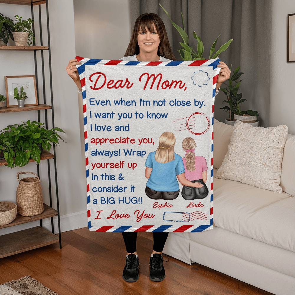 Custom Mom Daughter Blanket
