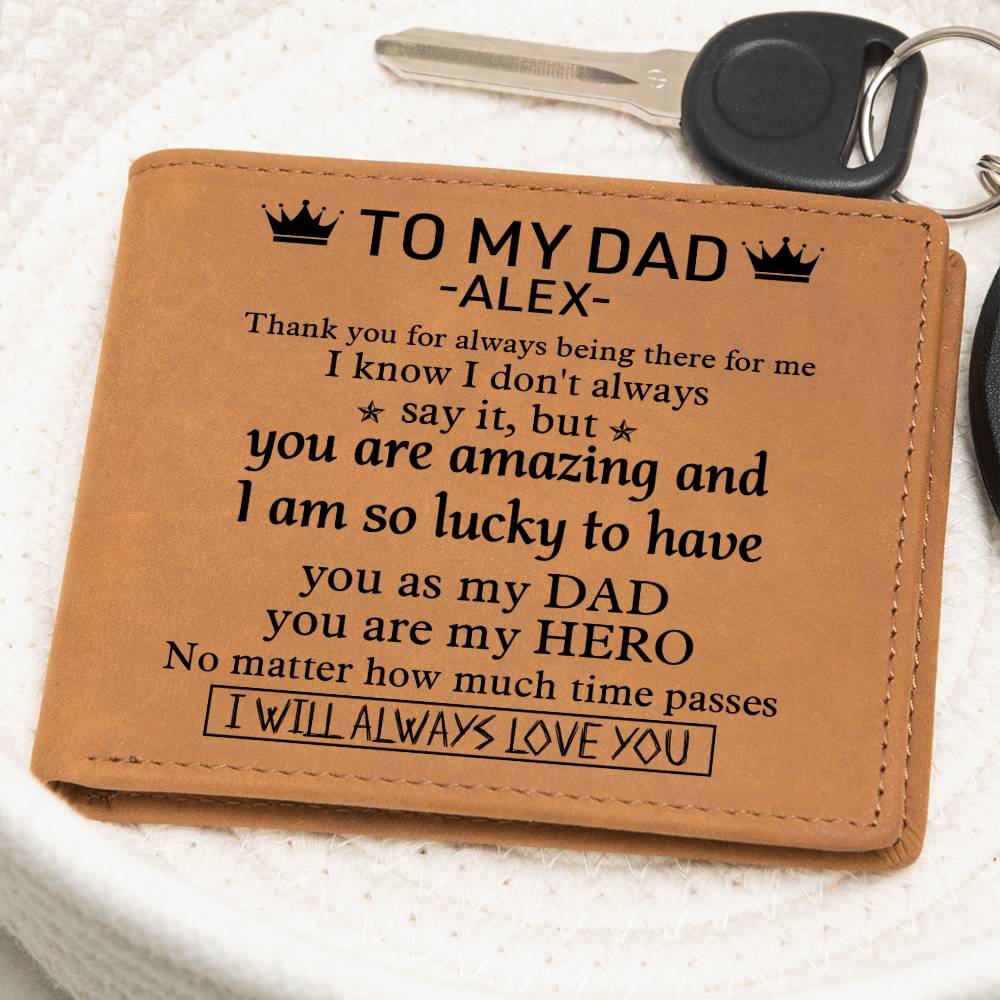 Personalized To My Dad Leather Wallet - Emotional Father&