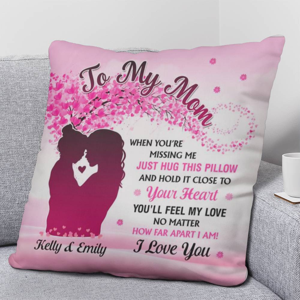 To My Mom Personalized Pillow – Mother’s Day Gift for Mom from Kids, Custom Name Mom Pillow, Sentimental Mom Throw Pillow