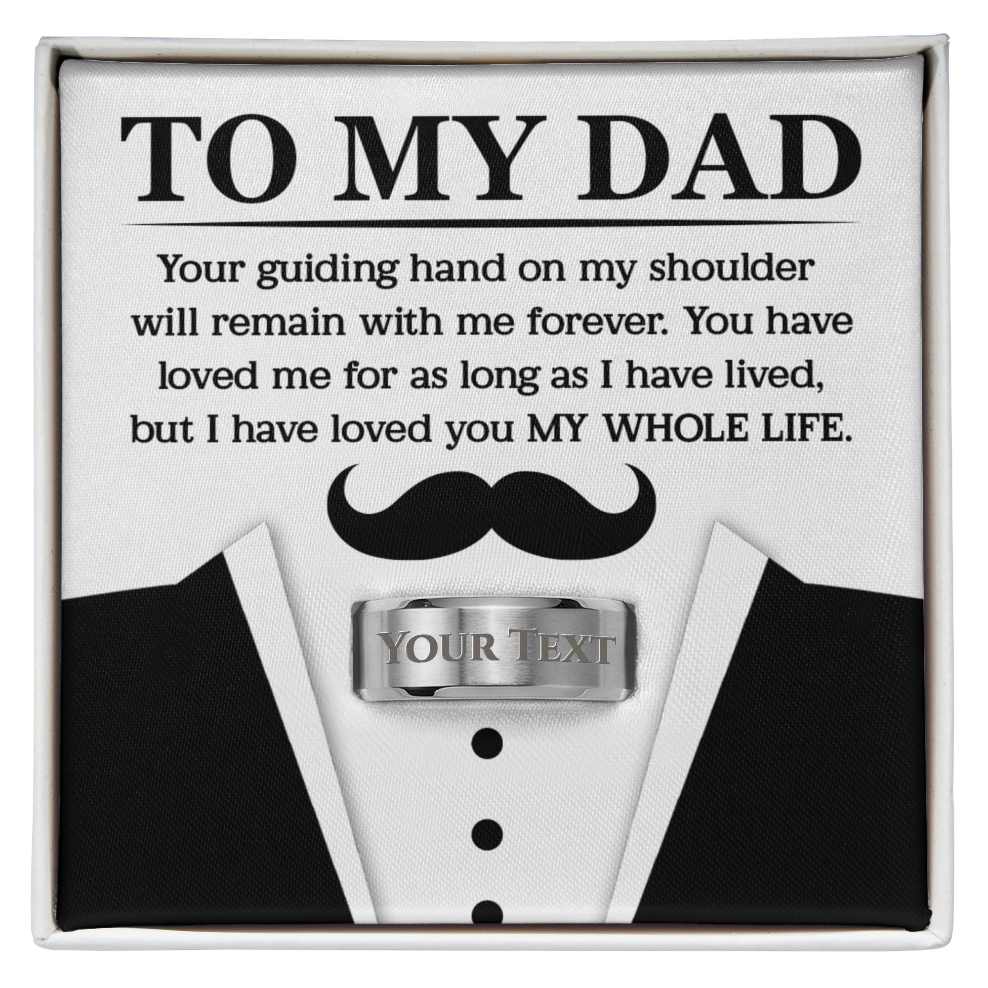 to my dad luxury custom ring tuxedo gift box