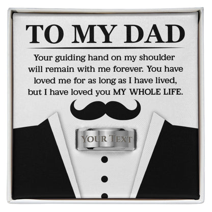 to my dad luxury custom ring tuxedo gift box
