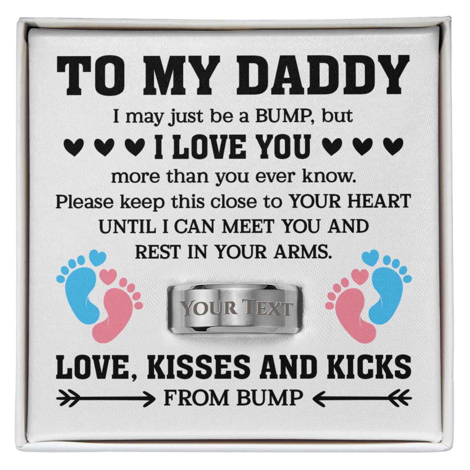 to my daddy ring pregnancy bump custom ring