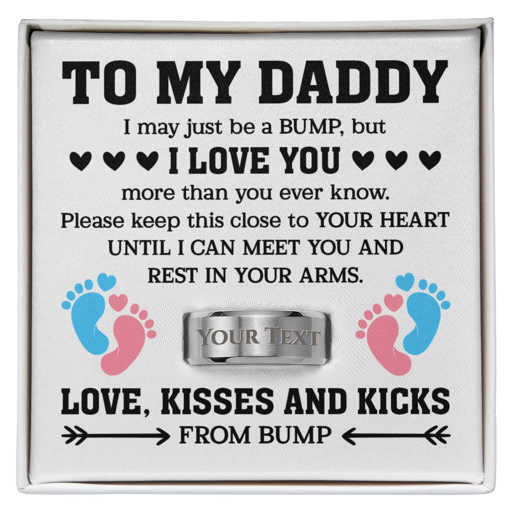 to my daddy ring pregnancy bump custom ring