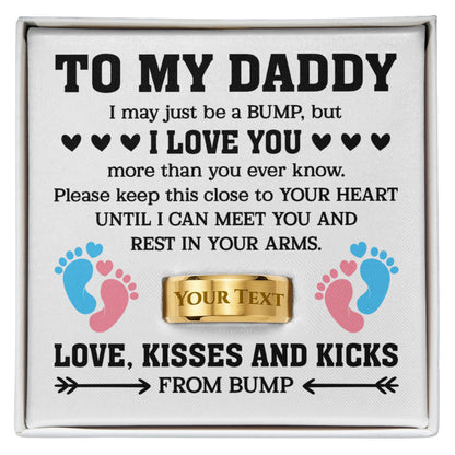 sentimental pregnancy gift for dad custom ring