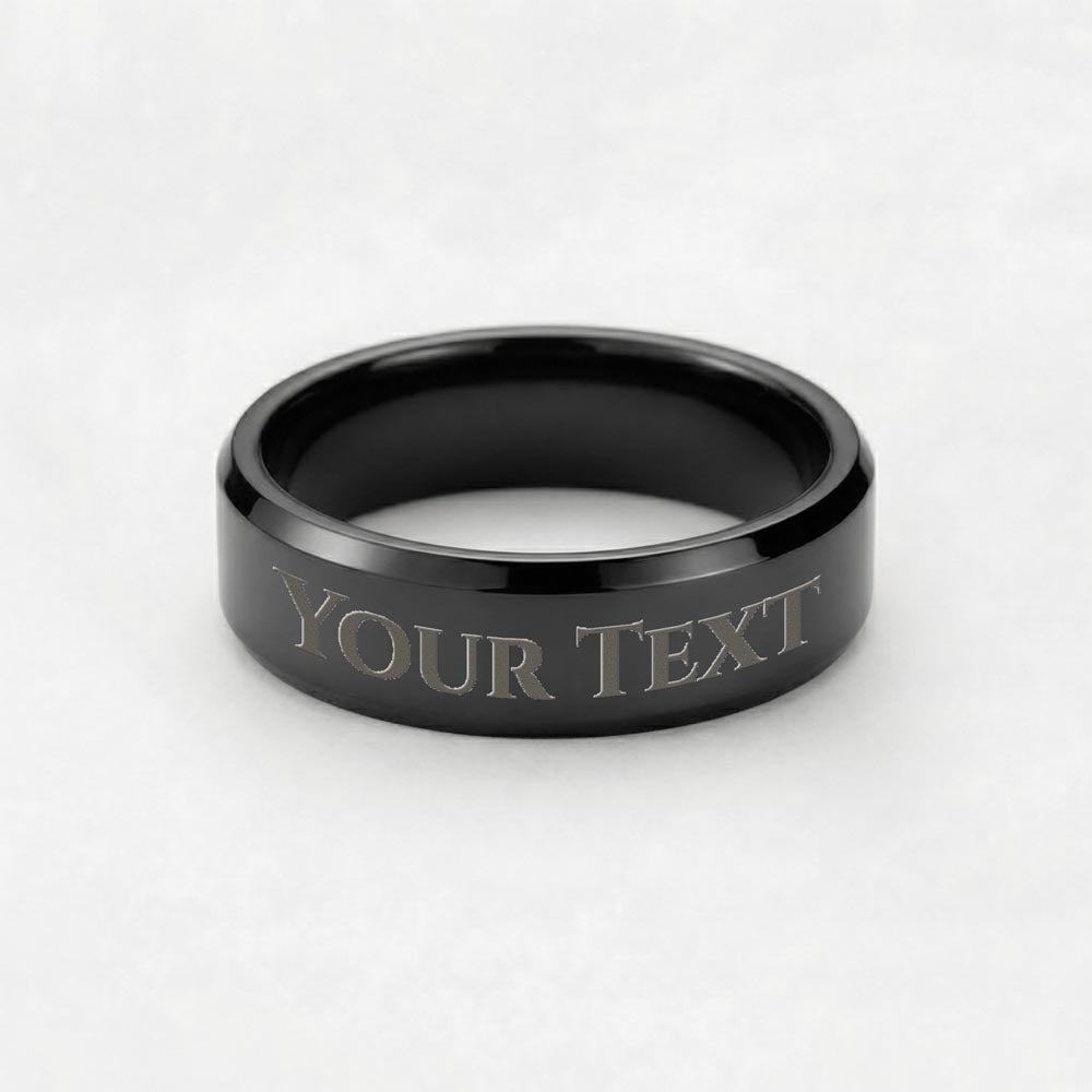 To My Dad Ring – Sentimental Tuxedo Custom Dad Ring with Heartfelt Message Card Gift