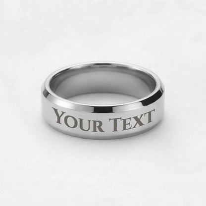 To My Dad Ring – Sentimental Tuxedo Custom Dad Ring with Heartfelt Message Card Gift