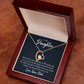 Forever Love Necklace for Daughter from Dad – CZ Heart Pendant, 14k White Gold or 18k Gold Finish, Adjustable 18–22" Chain, Gift Box