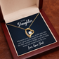 Forever Love Necklace for Daughter from Dad – CZ Heart Pendant, 14k White Gold or 18k Gold Finish, Adjustable 18–22" Chain, Gift Box