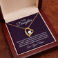 Forever Love Necklace for Daughter from Mom – CZ Heart Pendant, 14k White/18k Yellow Gold Finish, Adjustable Chain & Gift Box