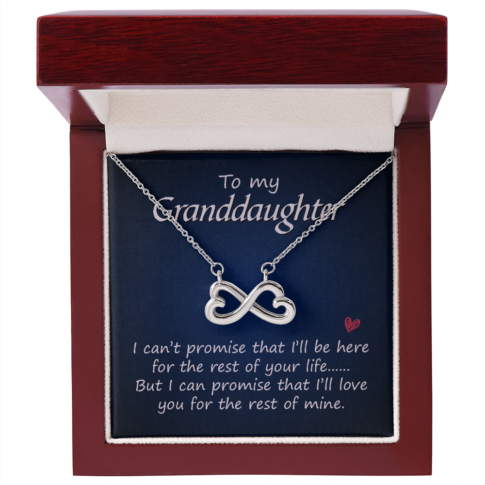 Granddaughter Infinity Heart Necklace - Eternal Love Gift from Grandparent