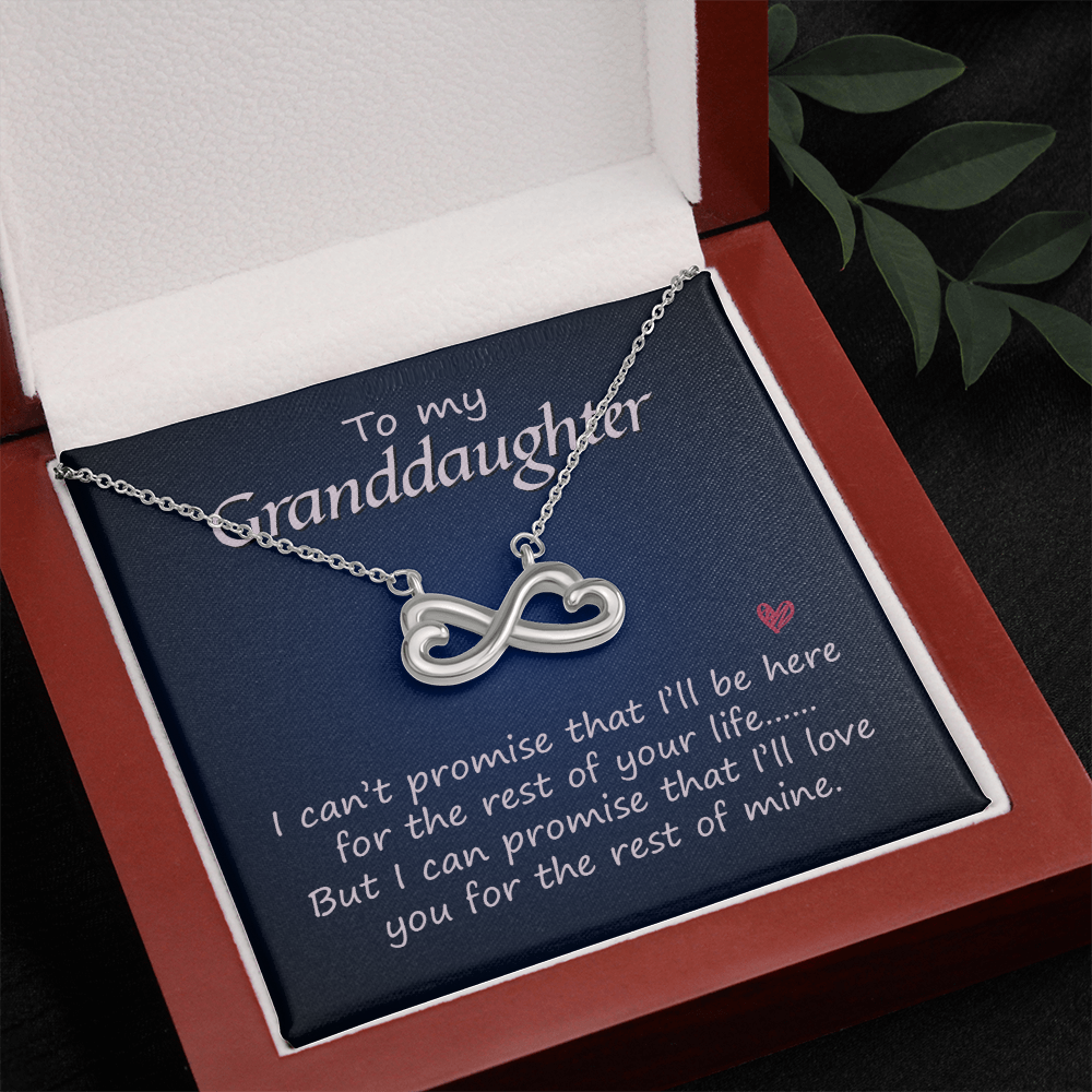 Granddaughter Infinity Heart Necklace - Eternal Love Gift from Grandparent