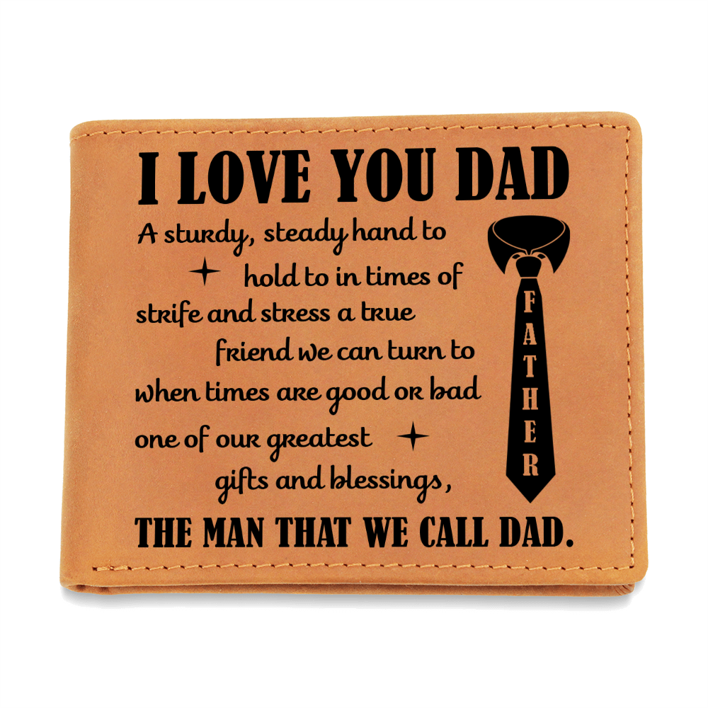 personalized fathers day wallet gift for dad leather