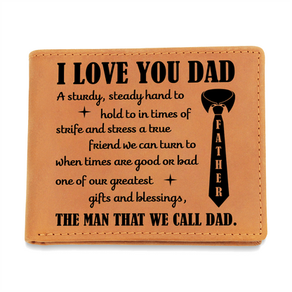 personalized fathers day wallet gift for dad leather
