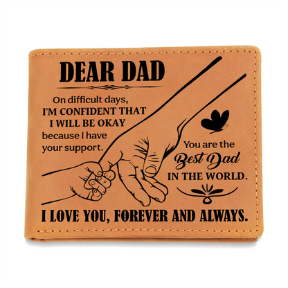 personalized fathers day wallet gift for dad leather fishing