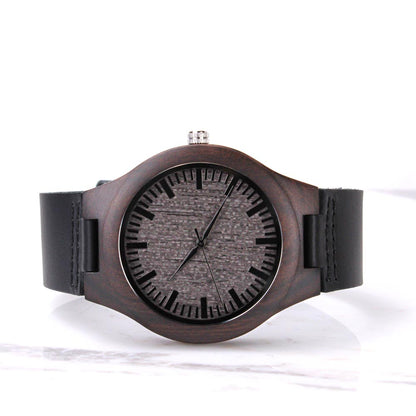 Engraved Watch for Dad from Daughter – I’ll Always Be Your Little Girl Gift, Personalized Father’s Day Watch, Meaningful Dad Leather Strap Watch