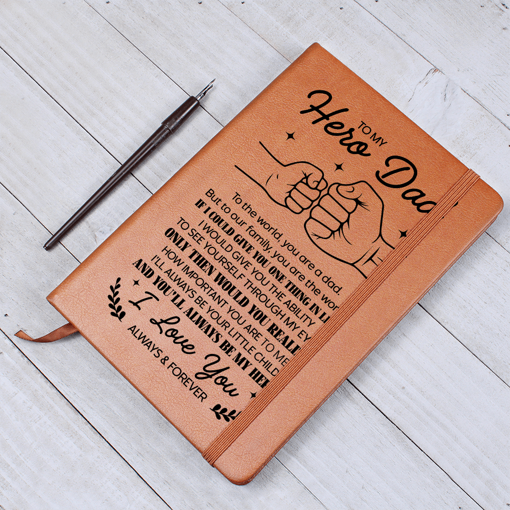 personalized fathers day journal gift for dad leather
