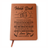 to my hero dad engraved leather journal heartfelt message