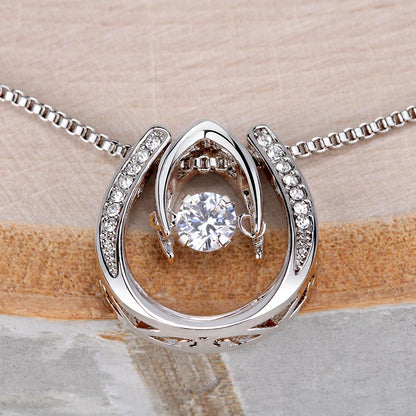 "To My Wife" Horseshoe Necklace - Sentimental Love Quote Gift