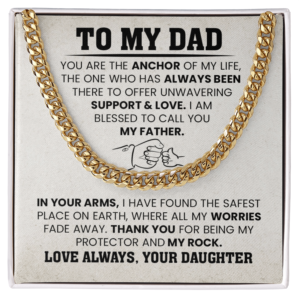 To My Dad Cuban Chain Necklace
