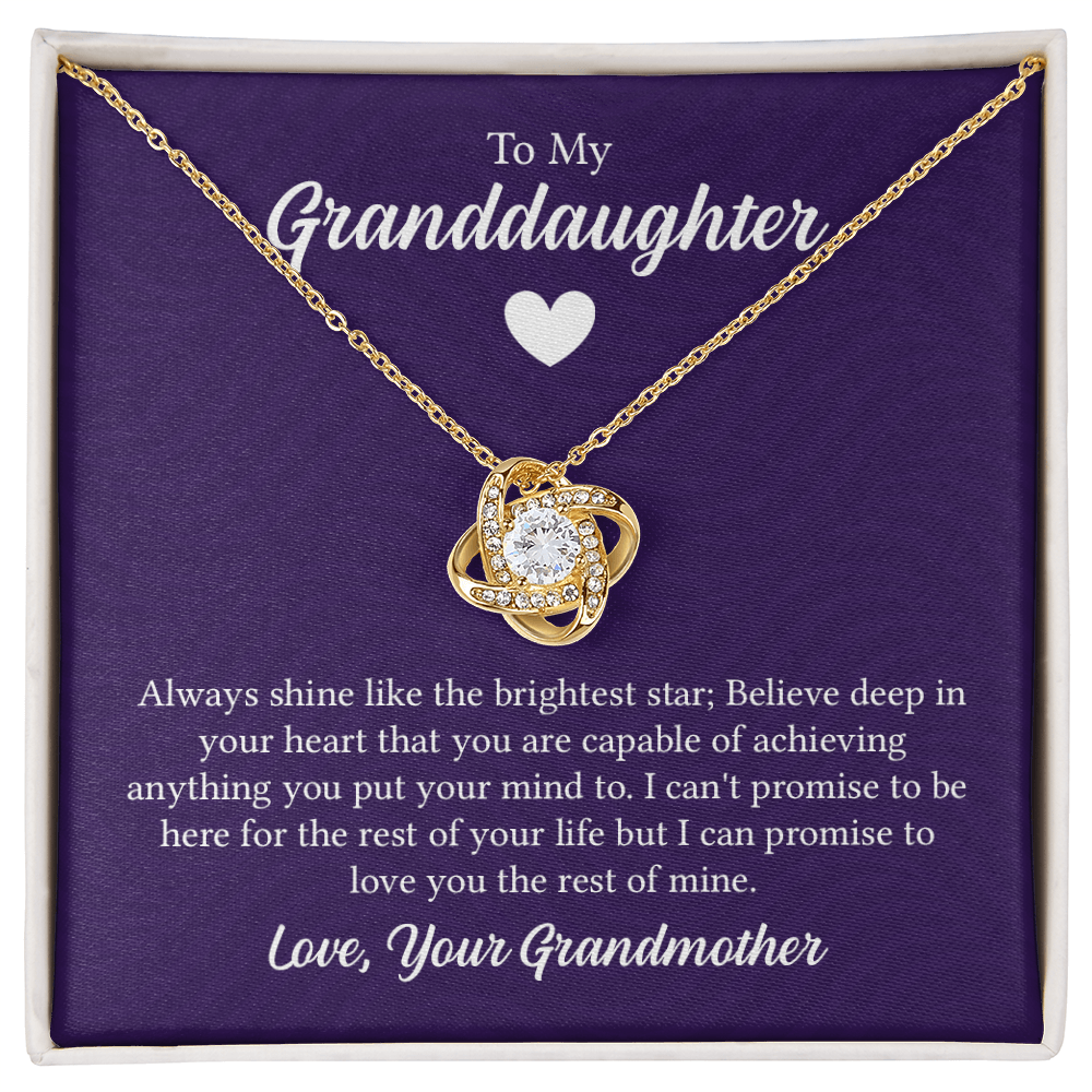 Granddaughter Interlocking Heart Necklace - Love, Grandpa Gift