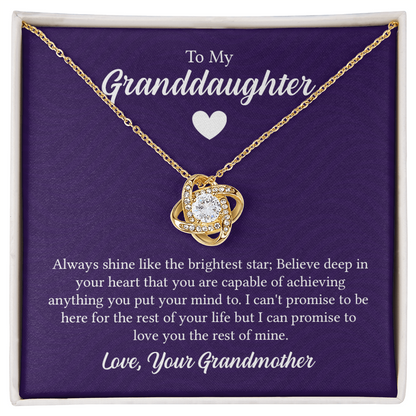 Granddaughter Interlocking Heart Necklace - Love, Grandpa Gift
