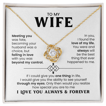 Love Knot Jewelry with Message Card
