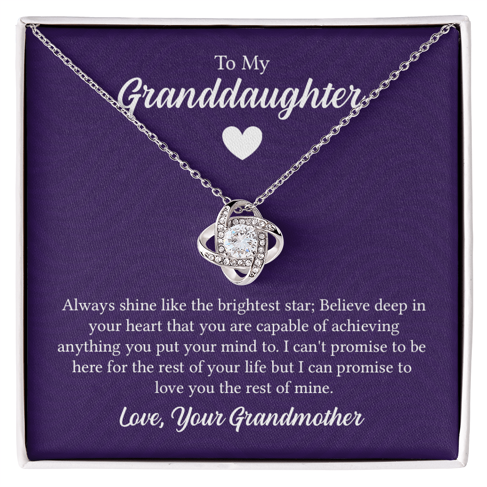 Granddaughter Interlocking Heart Necklace - Love, Grandpa Gift