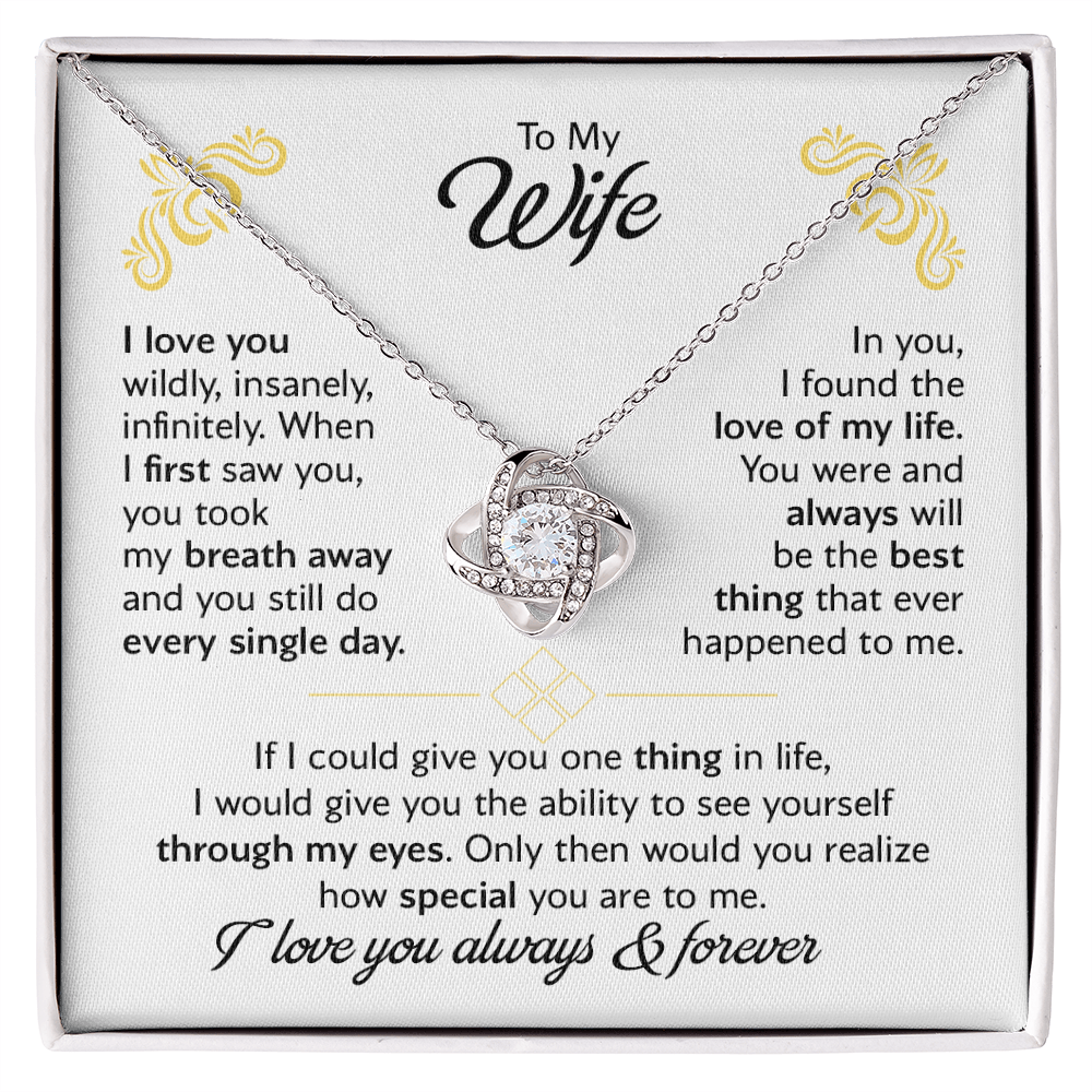 Love Knot Necklace for Wife with Luxury Gift Box
