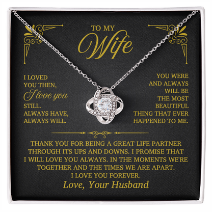 Love Knot Necklace for Wife with Luxury Gift Box
