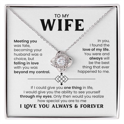 Love Knot Necklace for Wife with Luxury Gift Box
