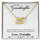 Interlocking Hearts Necklace - For Granddaughter From Grandpa