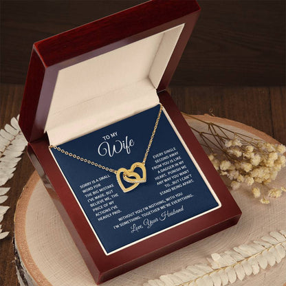 Interlocking Hearts Necklace for Wife from Husband