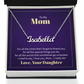 Custom Name Necklace - For Mom From Daughter: Personalized Script Pendant, Adjustable Chain, Gift Box & Message Card