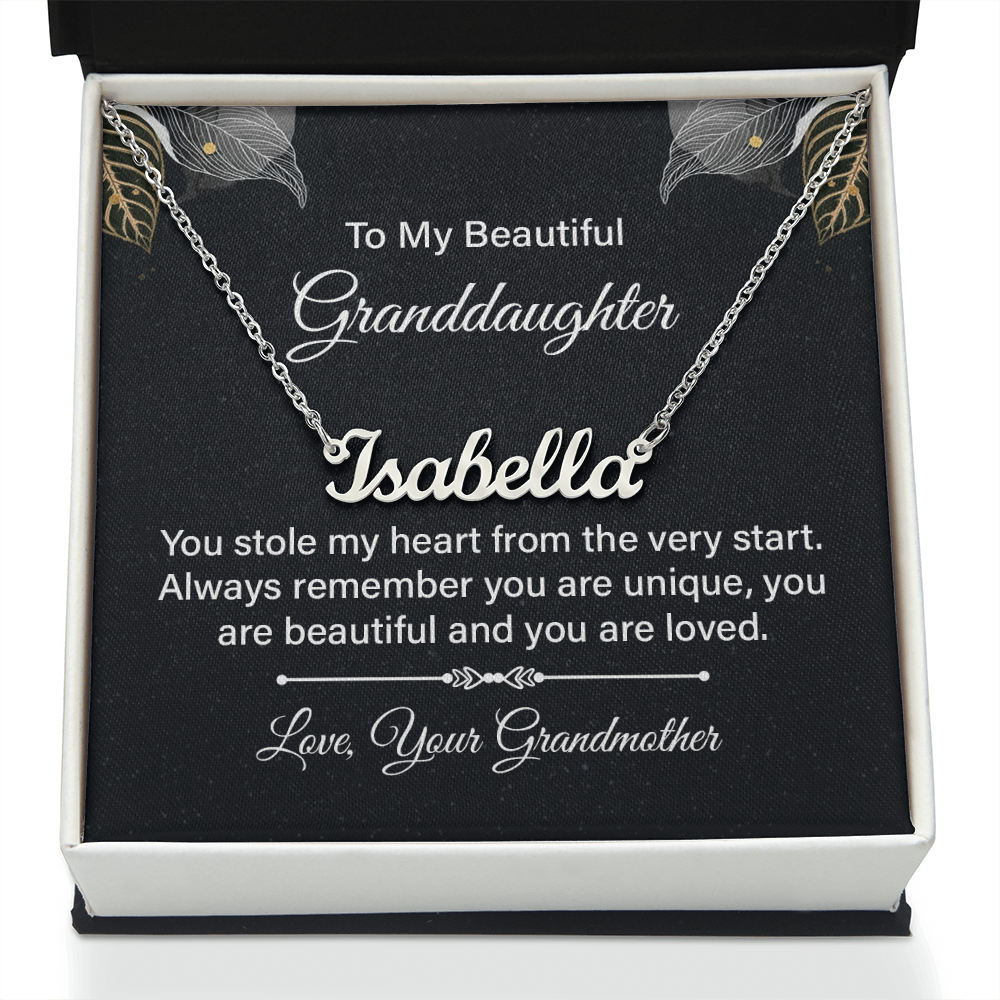 Personalized Granddaughter Name Necklace - Sentimental Grandma Gift