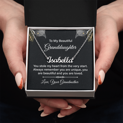 Personalized Granddaughter Name Necklace - Sentimental Grandma Gift