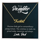 Custom Name Necklace for Daughter from Dad – Personalized Script Pendant (Stainless or 18K Gold), 16–18" Adjustable