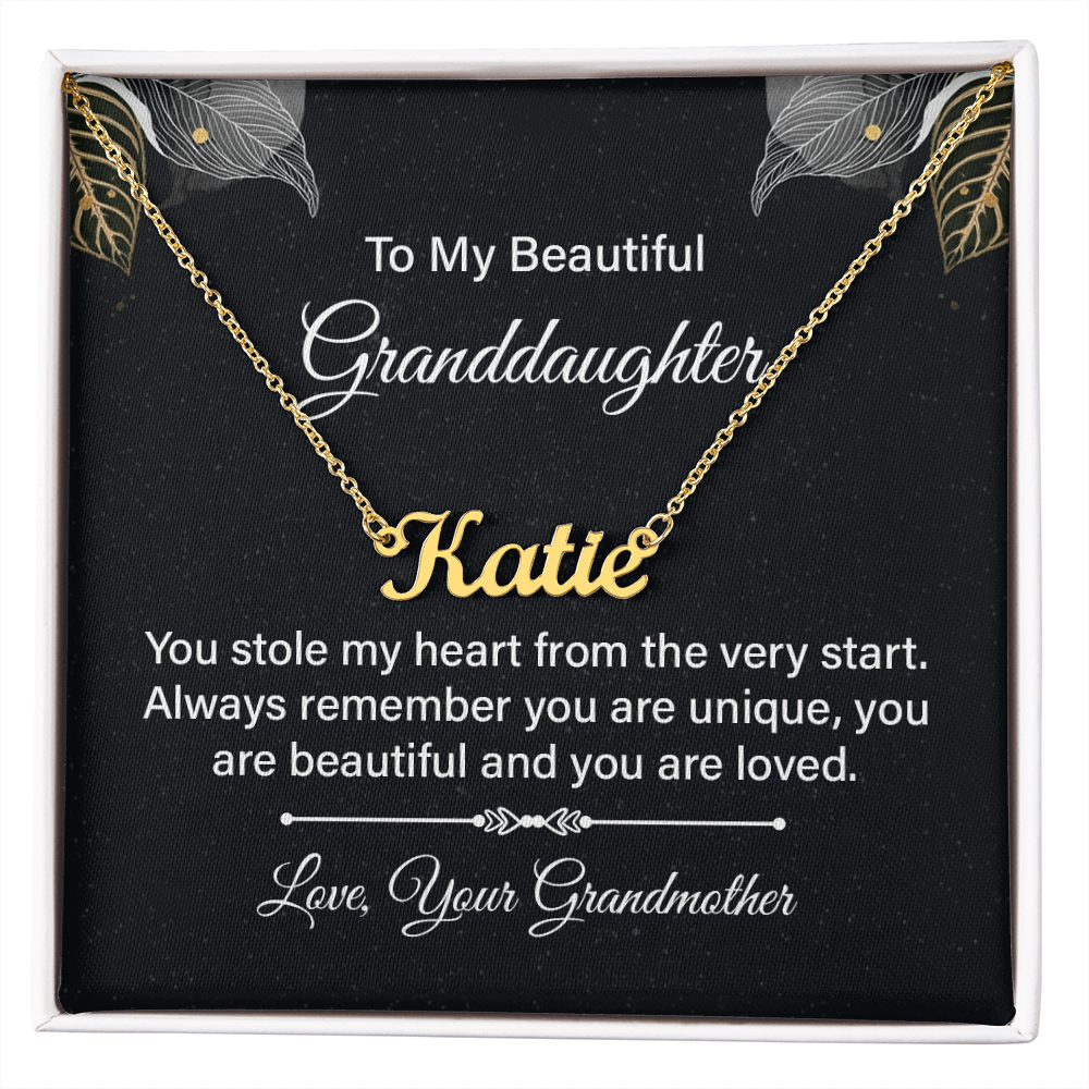 Personalized Granddaughter Name Necklace - Sentimental Grandma Gift