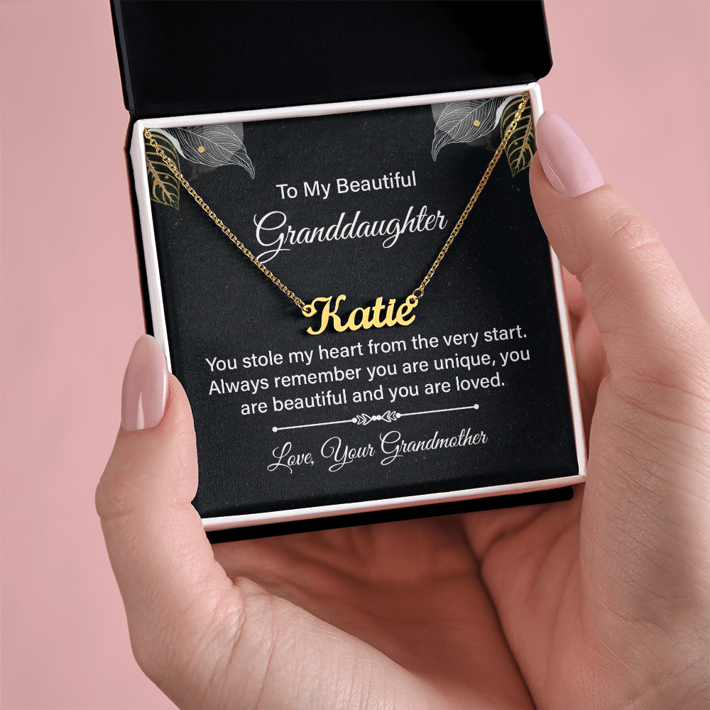 Personalized Granddaughter Name Necklace - Sentimental Grandma Gift