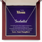 Custom Name Necklace - For Mom From Daughter: Personalized Script Pendant, Adjustable Chain, Gift Box & Message Card