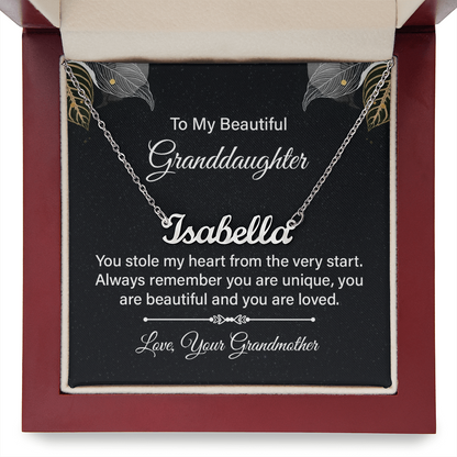 Personalized Granddaughter Name Necklace - Sentimental Grandma Gift