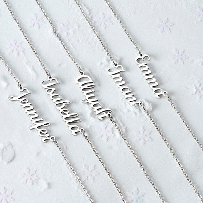 Personalized Classic Nameplate Necklace - Custom Script Jewelry