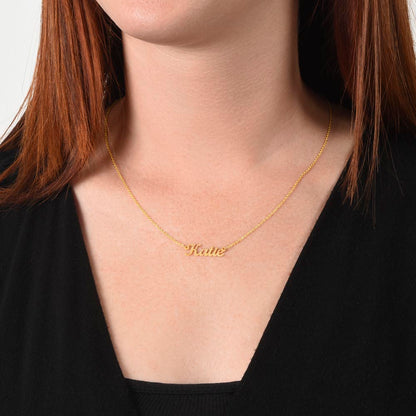Personalized Classic Nameplate Necklace - Custom Script Jewelry
