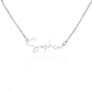 “To My Sister” Signature Style Name Necklace – Custom 11-Char Script, Stainless Steel or 18K Gold, 16–18" Chain, Made in USA