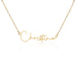 “To My Sister” Signature Style Name Necklace – Custom 11-Char Script, Stainless Steel or 18K Gold, 16–18" Chain, Made in USA