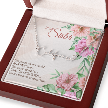 Name Necklace - "To My Sister" Sentimental Gift
