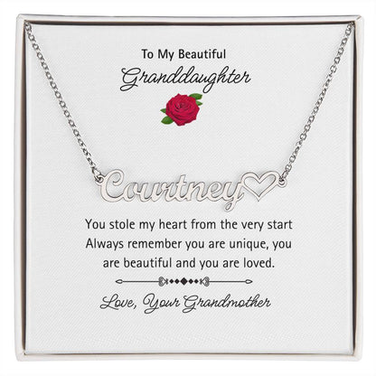 To My Beautiful Granddaughter