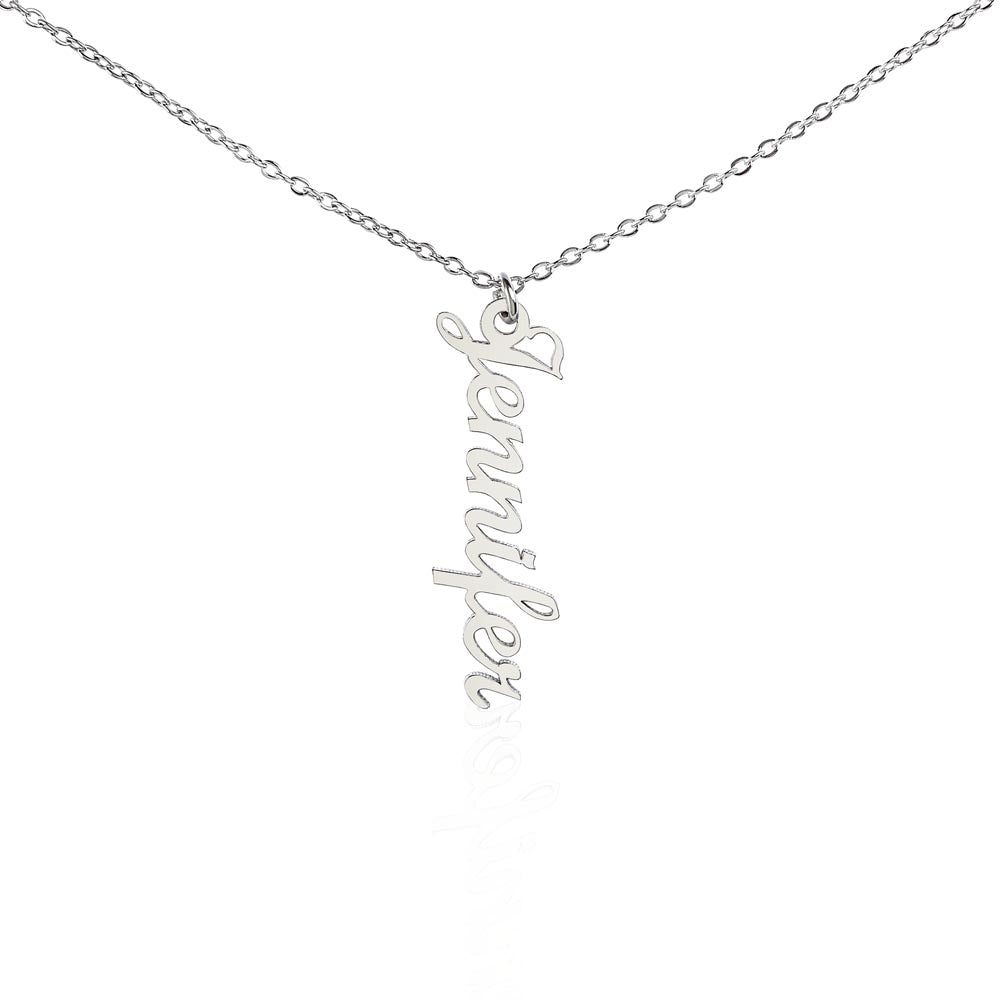 Personalized Vertical Name Necklace - Bar Style Custom Jewelry