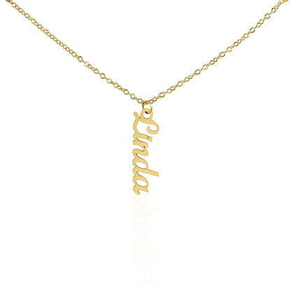 Personalized Vertical Name Necklace - Bar Style Custom Jewelry
